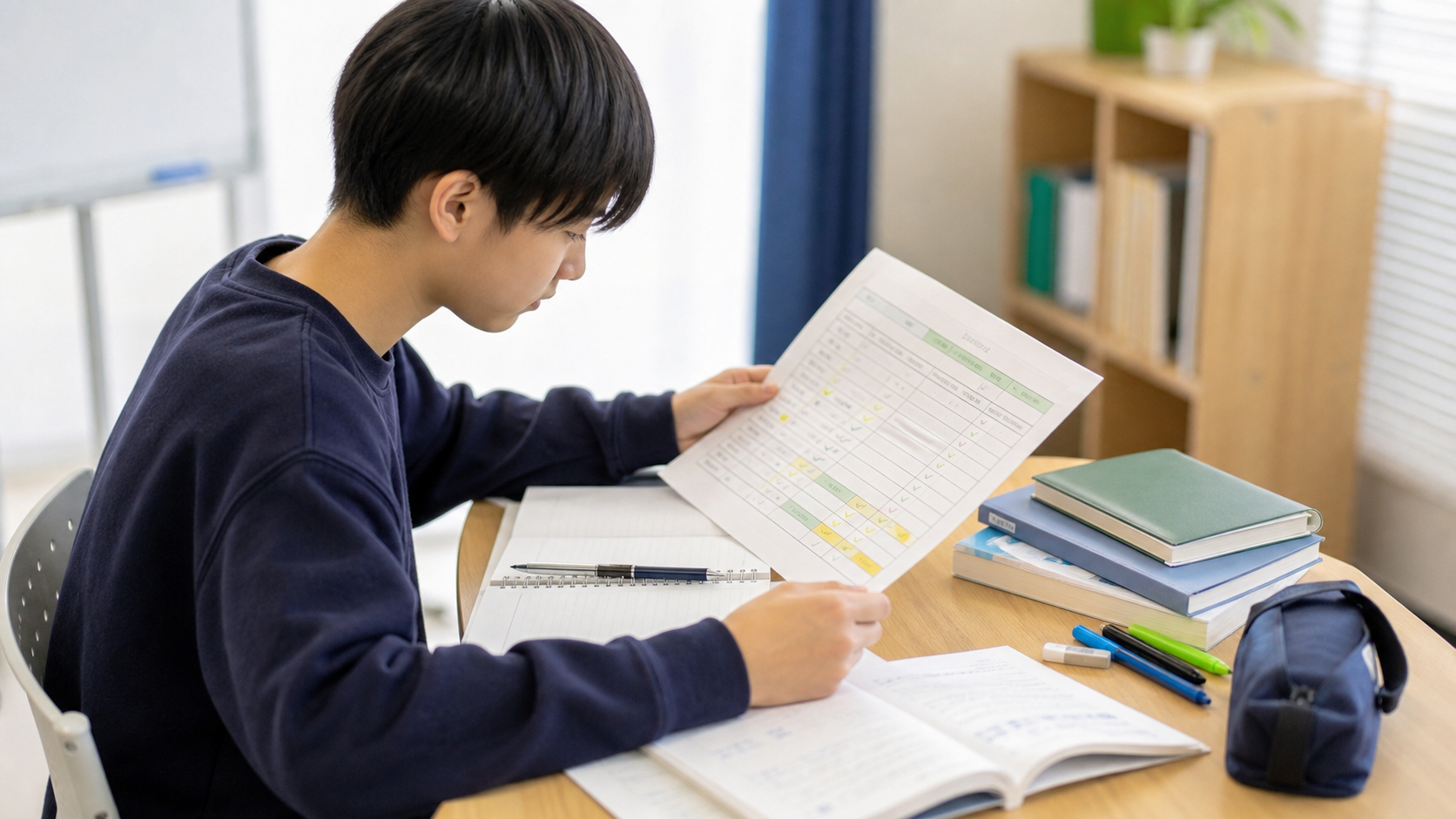 学習内容を反復して定着させる生徒