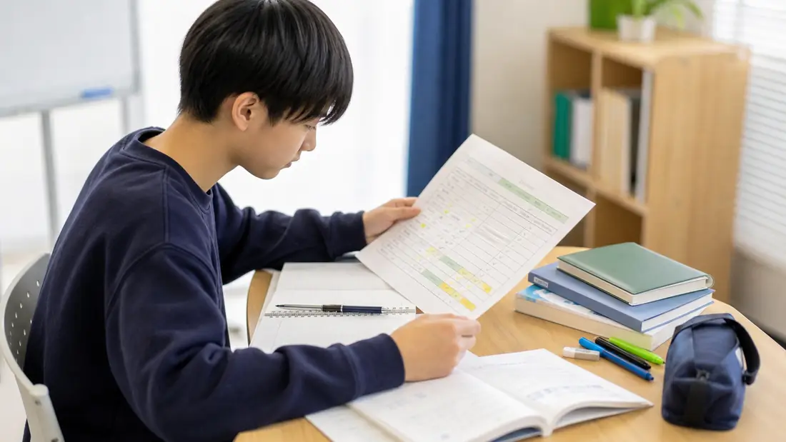 学習内容を反復して定着させる生徒